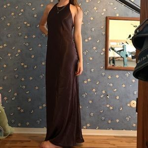 Glossy Brown Gown